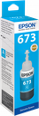 [C13T67324A] Epson 673 Cyan Original Ink Bottle 70ml